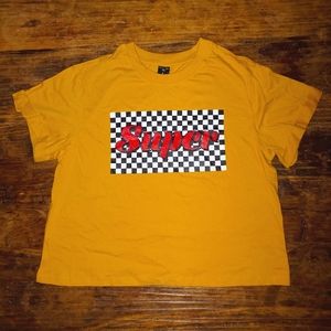 Super - Cuffed Short Sleeve Crop Top